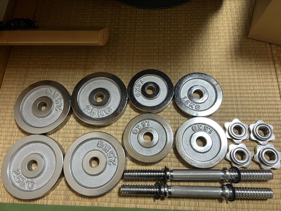 山善 Circulate クロムダンベルセット(10kg)2個組 SD-10*2