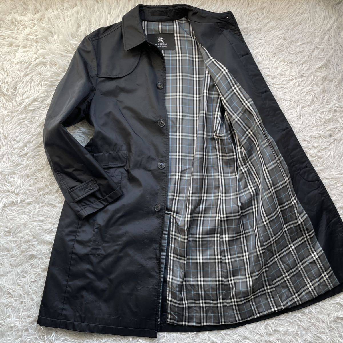 超希少LLサイズ バーバリーブラックレーベル 撥水コート ロング ノバ