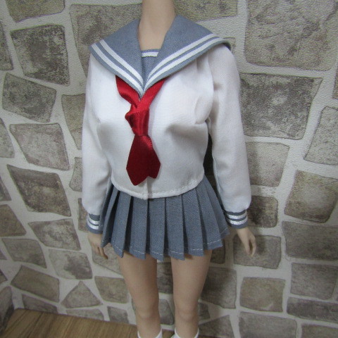 1/6ドール　TBLeague ０７ｃ　パールグレーのセーラー服　制服　女子高生コス　【MPドールスタジオ】