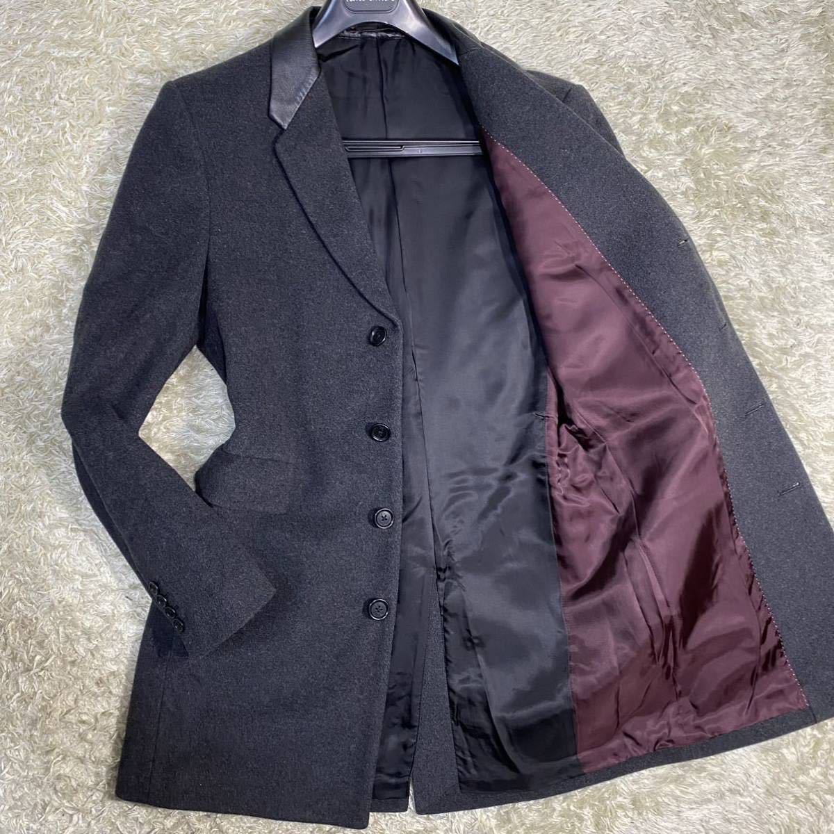 ポールスミス　チェスターコート　レザー襟 Paul Smith（チェスターコート）のフリマアイテム一覧 ☆1円〜美品