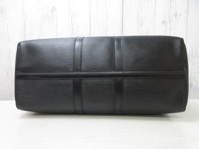 極美品 新品同様 LOUIS VUITTON ルイヴィトン エピ キーポル45 ノワール ボストンバッグ ハンドバッグ バッグ M59152 レザー黒メンズ56392a