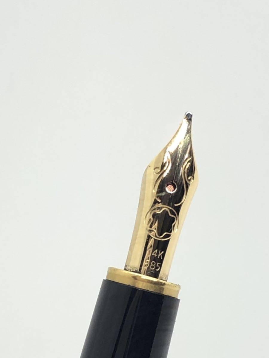 送料無料】MONTBLANC モンブラン万年筆 14K ペン先 585 刻印 ネイビー