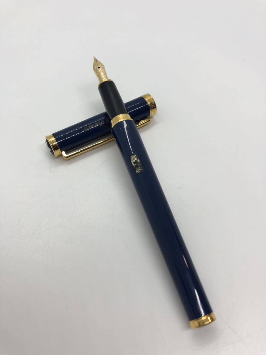 送料無料】MONTBLANC モンブラン万年筆 14K ペン先 585 刻印 ネイビー