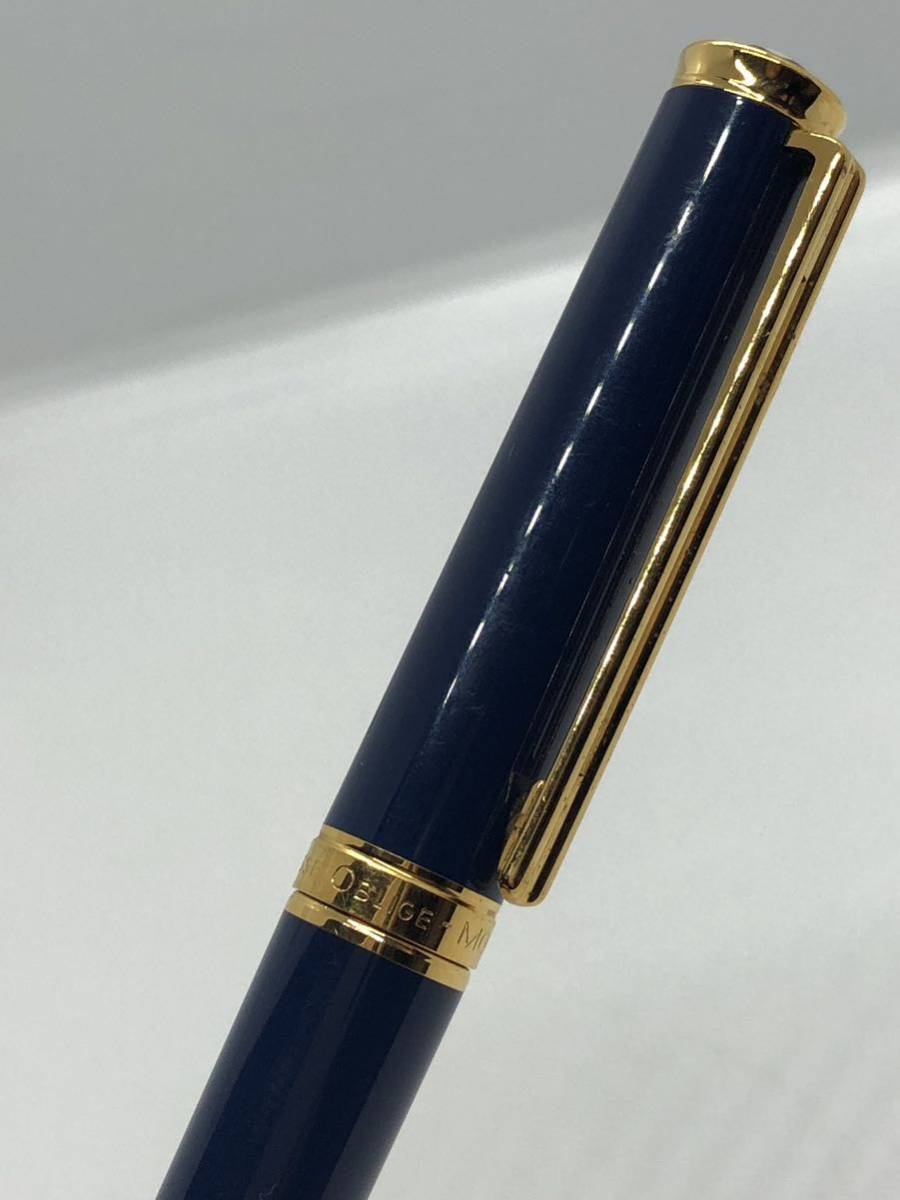 送料無料】MONTBLANC モンブラン万年筆 14K ペン先 585 刻印 ネイビー