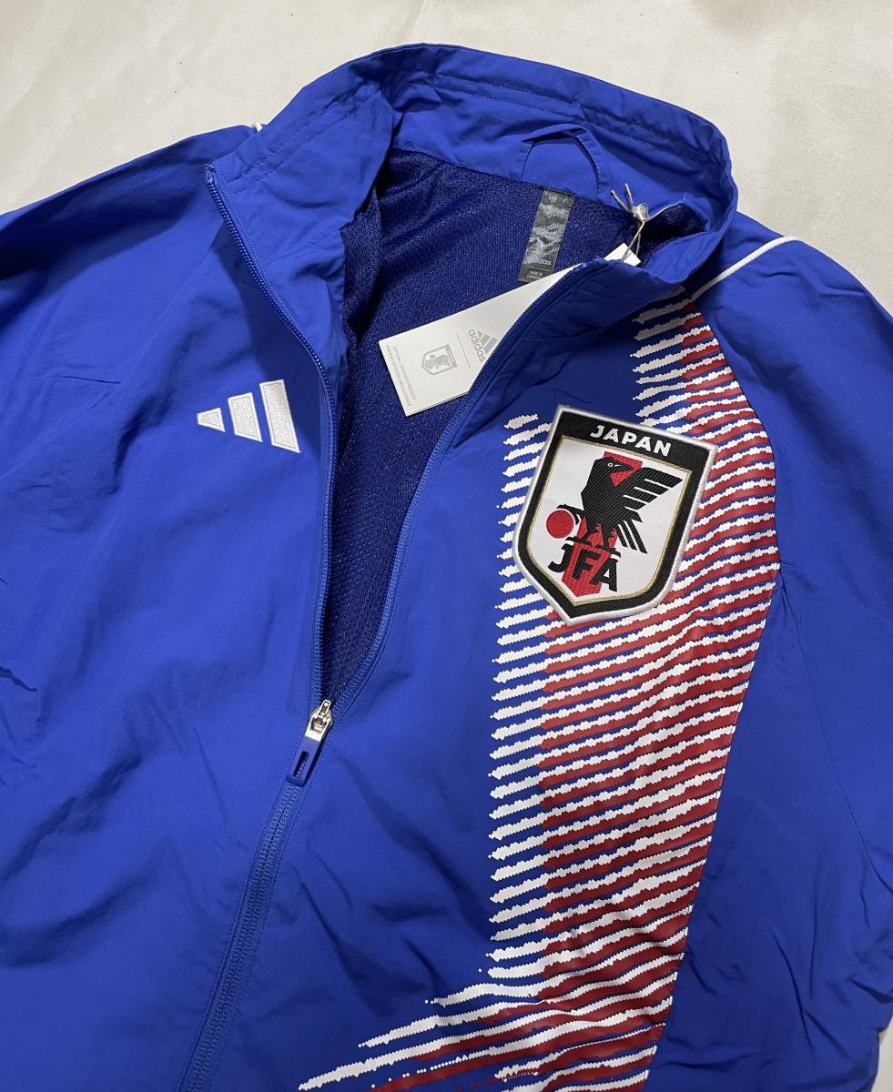 新品 L アディダス ADIDAS サッカー日本代表 上下 ブルー 青 トラベル 