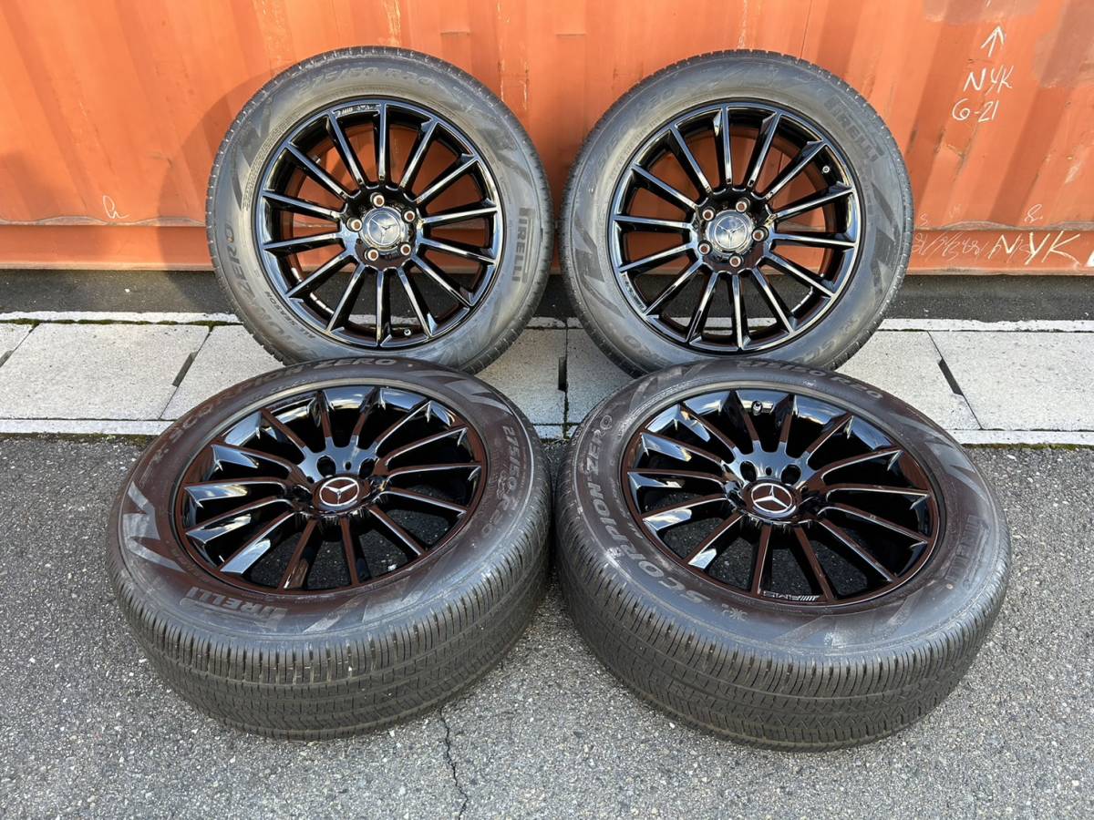 ほぼ新車外し現行Gクラス ゲレンデ W463 W463A マヌファクトゥーアエディション純正ホイール グロスブラック4本セット 20インチ G350dG400d