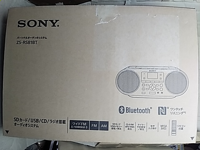 SONY(ソニー) CDラジオ ZS-RS81BT SDカード・USB・Bluetooth対応 未 