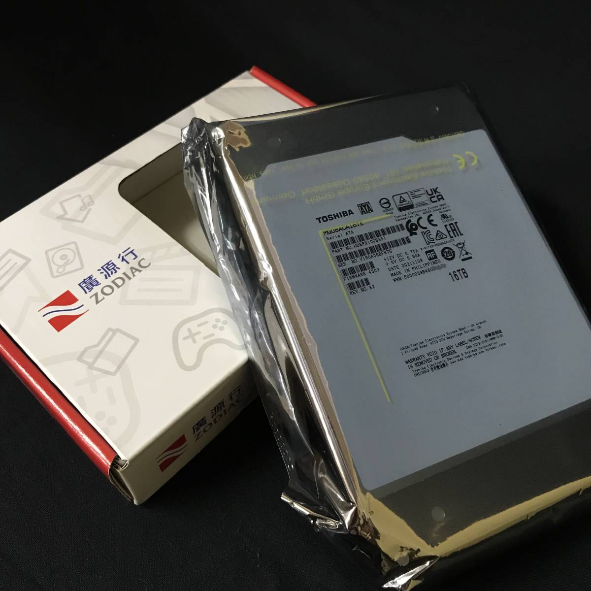【新品】TOSHIBA MG08ACA16TE 16TB 7200 RPM SATA 3.5インチ HDD 未開封 未使用 [16-8]