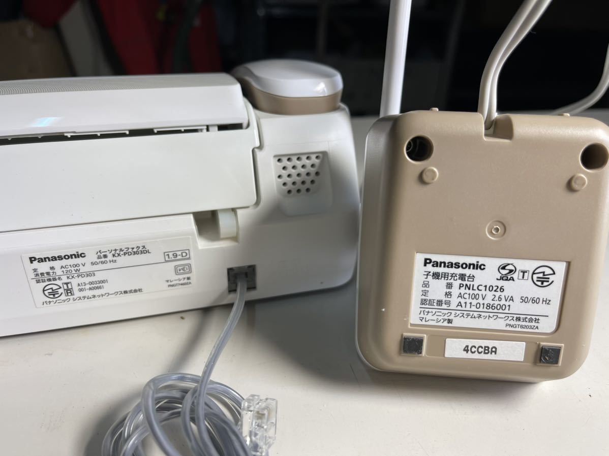 Panasonic パーソナルファックスKX-PD303DL子機KX-FKD403-C