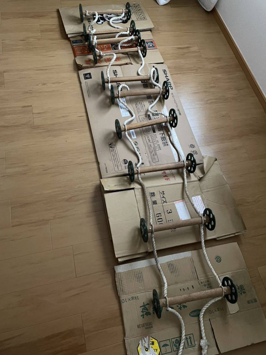 防災用梯子 避難用梯子 縄梯子 10段 3m