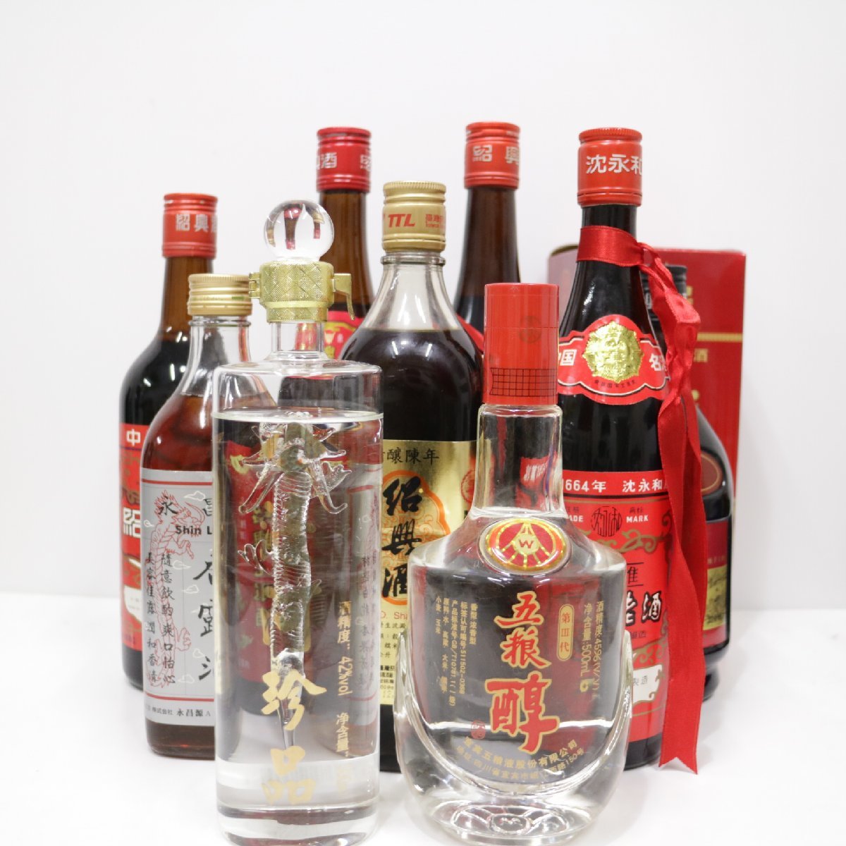 20230114-60 ☆1円スタート 9本セット 中国 紹興酒 / 花彫酒 / 濠河珍 