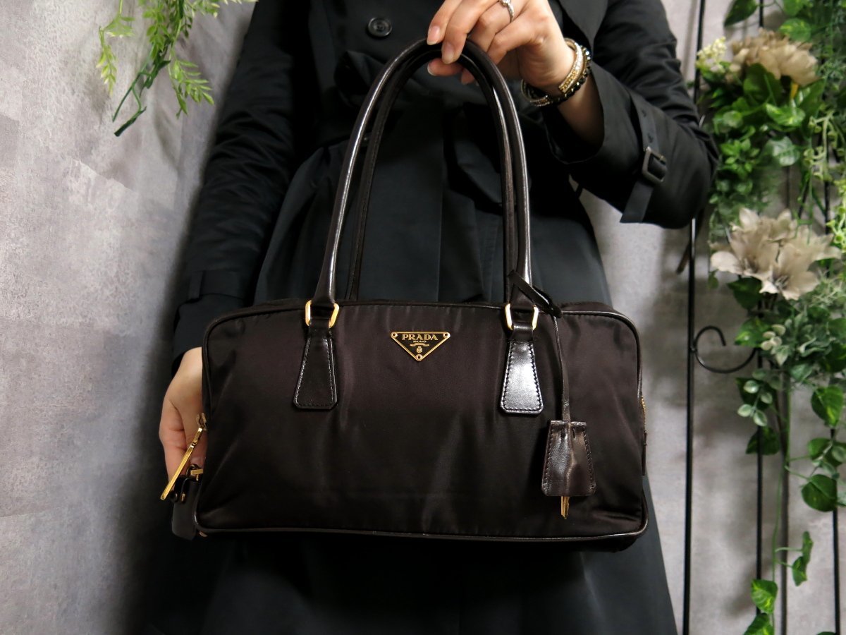 ◇美品◇PRADA プラダ◇ナイロン カーフ レザー 本革◇ショルダー
