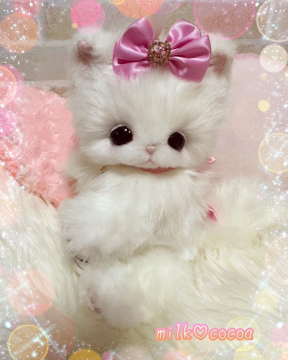 ☆*:.。. milkcocoa.。.:*☆ふわふわベビー天使ねこちゃん☆ ☆*:.｡. milkcocoa.｡.:*☆ふわふわ☆グレーのベビーねこちゃん