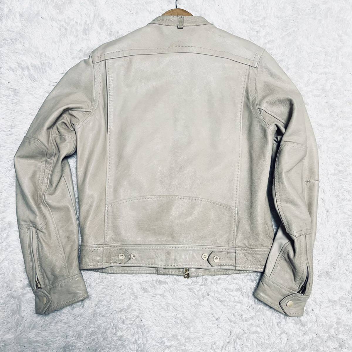 希少 Lサイズ 定価10万円 DIESEL ディーゼル カウハイド ライダース 