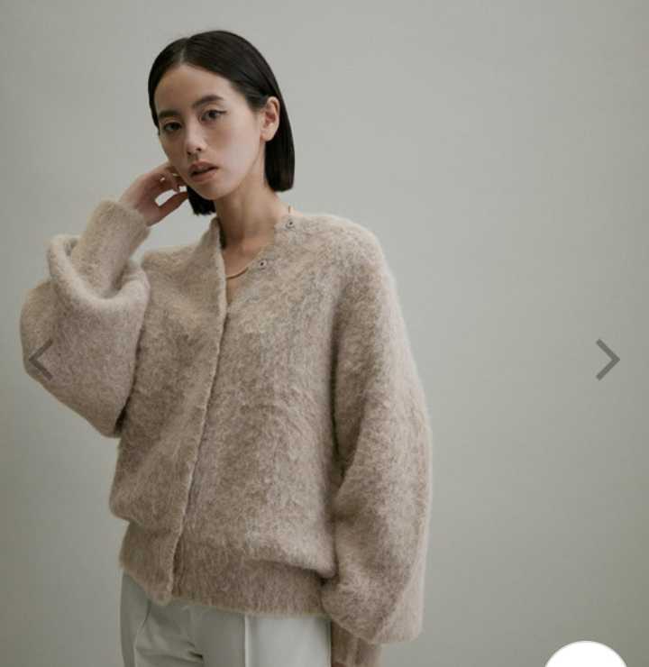 【送料込】アダム・エ・ロペ　Adam et Rope　カーディガン　ファー　ニット　