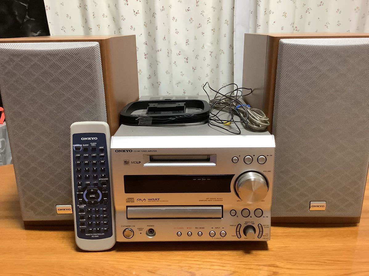 ONKYO オンキョー FR-X7 D-SX7 RC434Sリモコン付き CD AM FM 再生MD