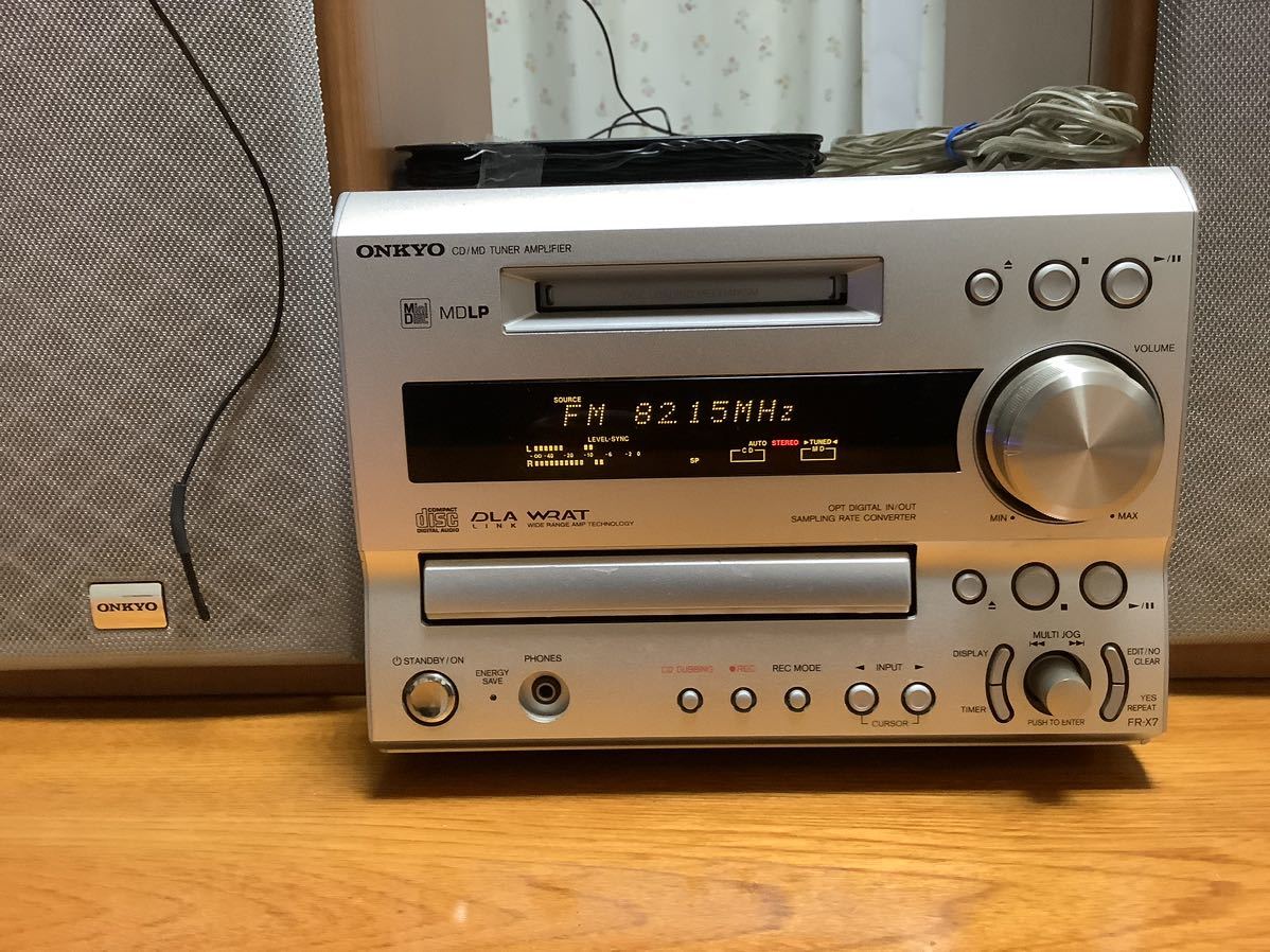 ONKYO CD/MDコンポ FR-X7 リモコンアンテナ付 ジャンク