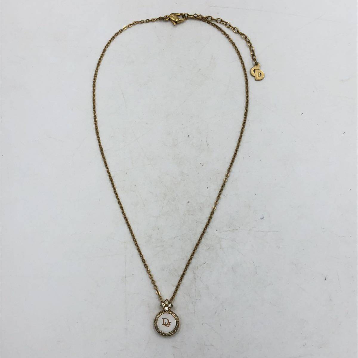 Christian Dior ディオール ネックレス ゴールド ラインストーン