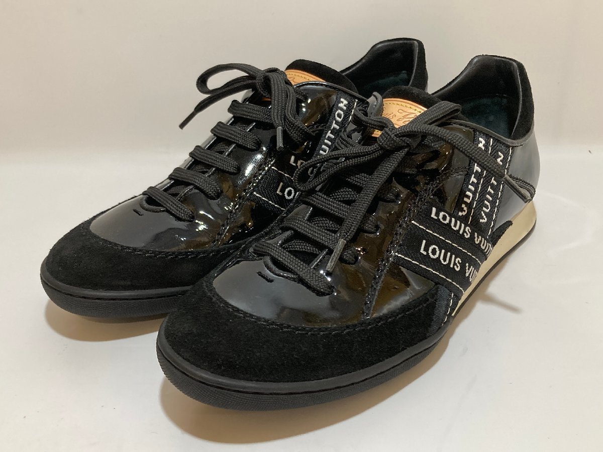 6k112830】LOUIS VUITTON ルイヴィトン スニーカー エナメル×スエード 