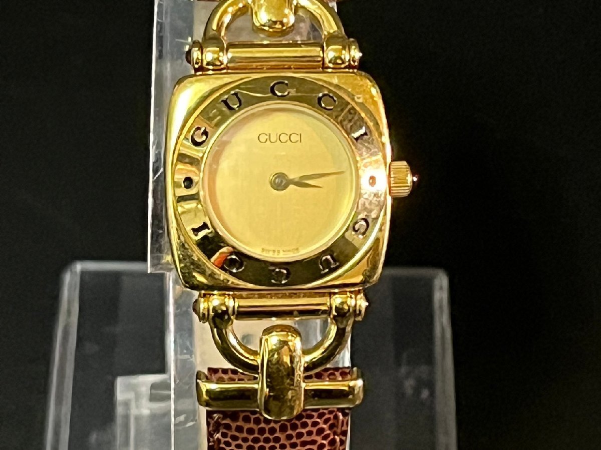 GUCCI 6300L レディース グッチ 腕時計 クオーツ ゴールド 稼働品 公式 
