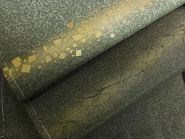 平和屋着物■訪問着　本場染大島紬　霞箔散らし　たたき染め　金彩　逸品　未使用　ap1517