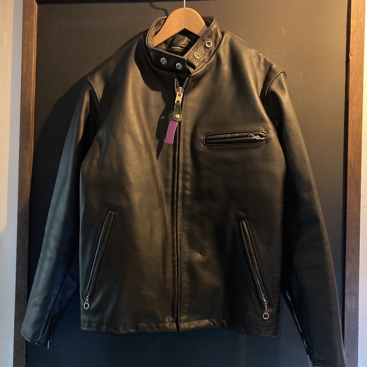 訳あり】Schott ショット シングルライダース サイズ38 ライナーボア付 