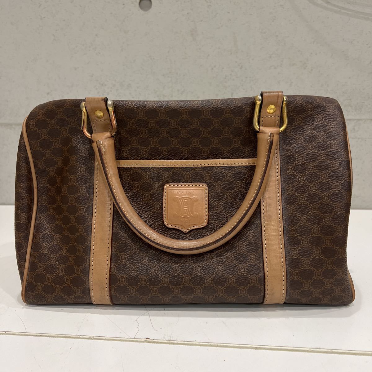 ☆ CELINE / セリーヌ ミニボストンバッグ ハンドバッグ マカダム柄