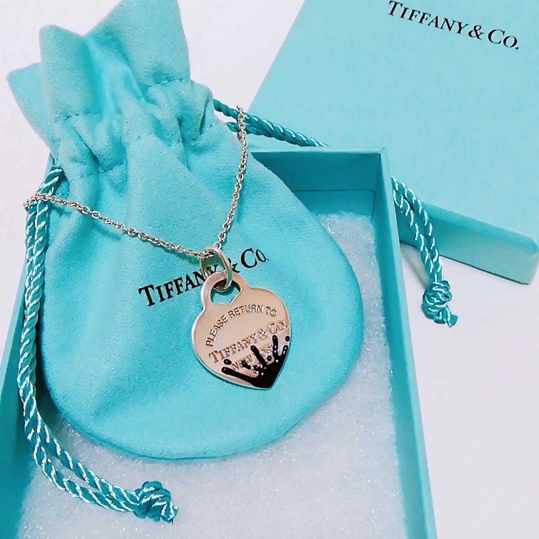送料無料，限定セール 超 TIFFANY&Co. ティファニー ネックレス カラー スプラッシュ リターントゥ ハート ブラック 黒 廃盤(リターントゥティファニー)｜売買されたオークション情報、yahooの商品情報をアーカイ ネックレス