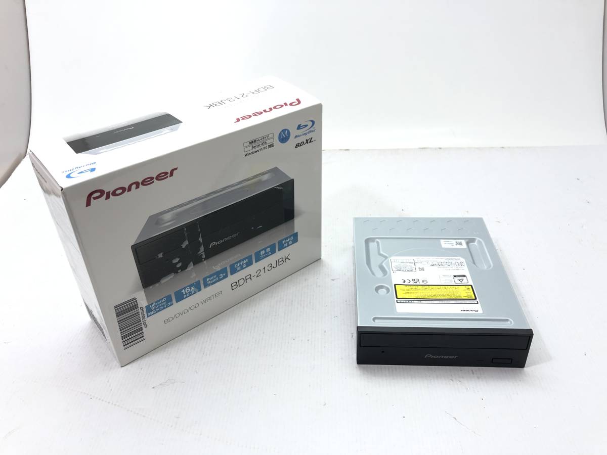 【5116】BD DVD CDライター BDR-213JBK 内臓トレイタイプ Serial-ATA Windows11/10対応 PureRead3+ Pioneer Blu-rayドライブ 中古品