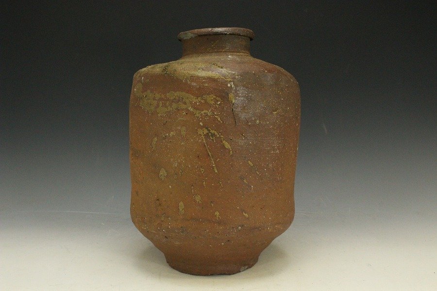 銀閣】古信楽 壷 茶壷 種壷 高34cm 旧家蔵出(LB908)