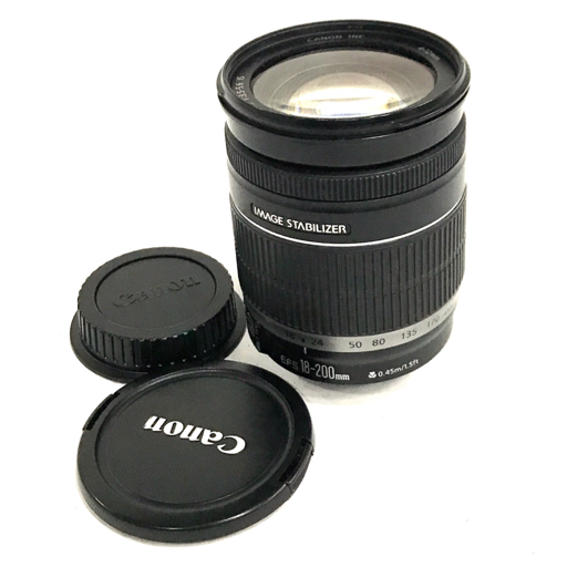 CANON ZOOM LENS EF-S 18-200mm 1:3.5-5.6 IS 一眼 オートフォーカス カメラ レンズ 光学機器 QC015-21