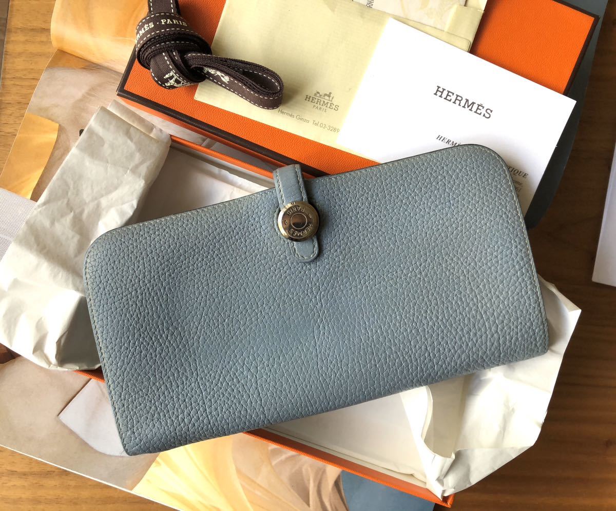 HERMES ベアン 三つ折り長財布 シルバー金具 【公式通販】