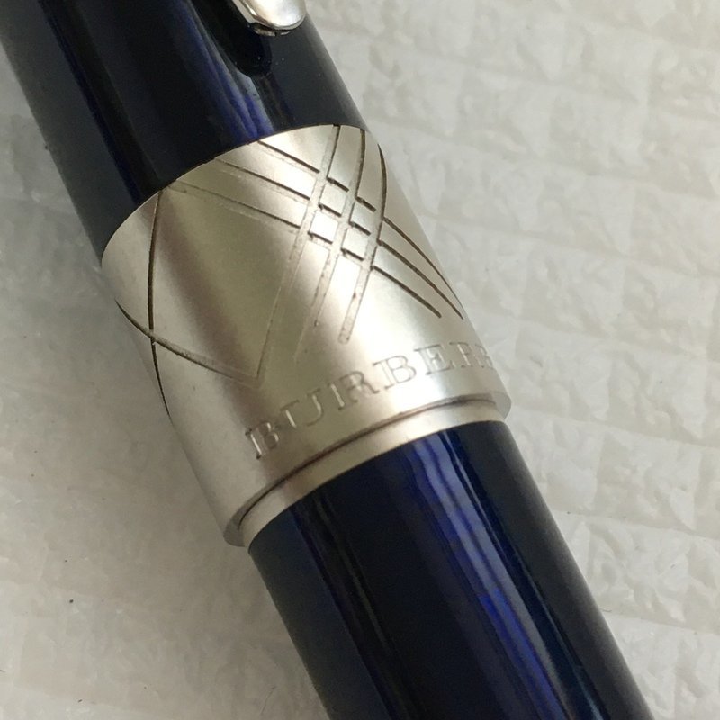 Burberrys 万年筆 14K-585 ゴールド ネイビー Burberrys 万年筆 14K