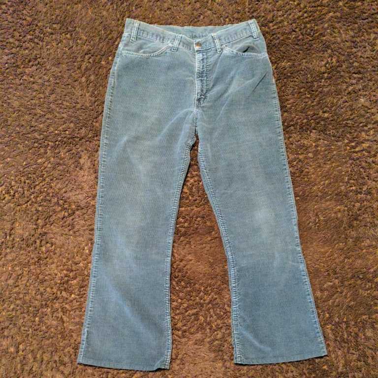 70s リーバイス 646 コーデュロイパンツ グリーン ビンテージ made in 