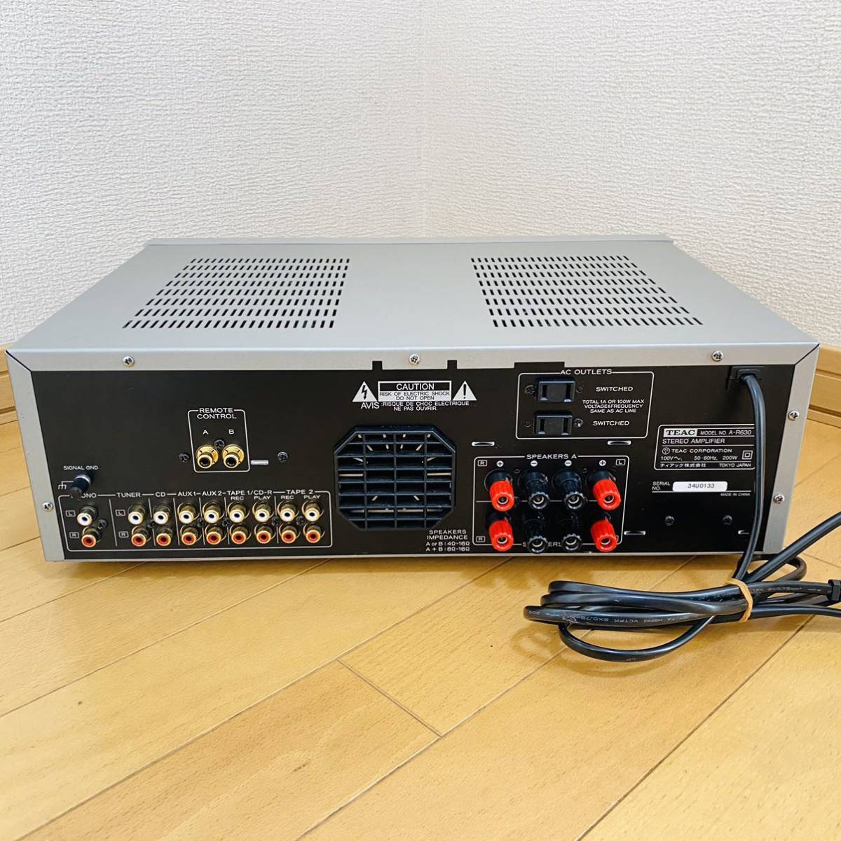 TEAC A-R630 MKⅡ UR ステレオ プリメインアンプ 2019年製 リモコン