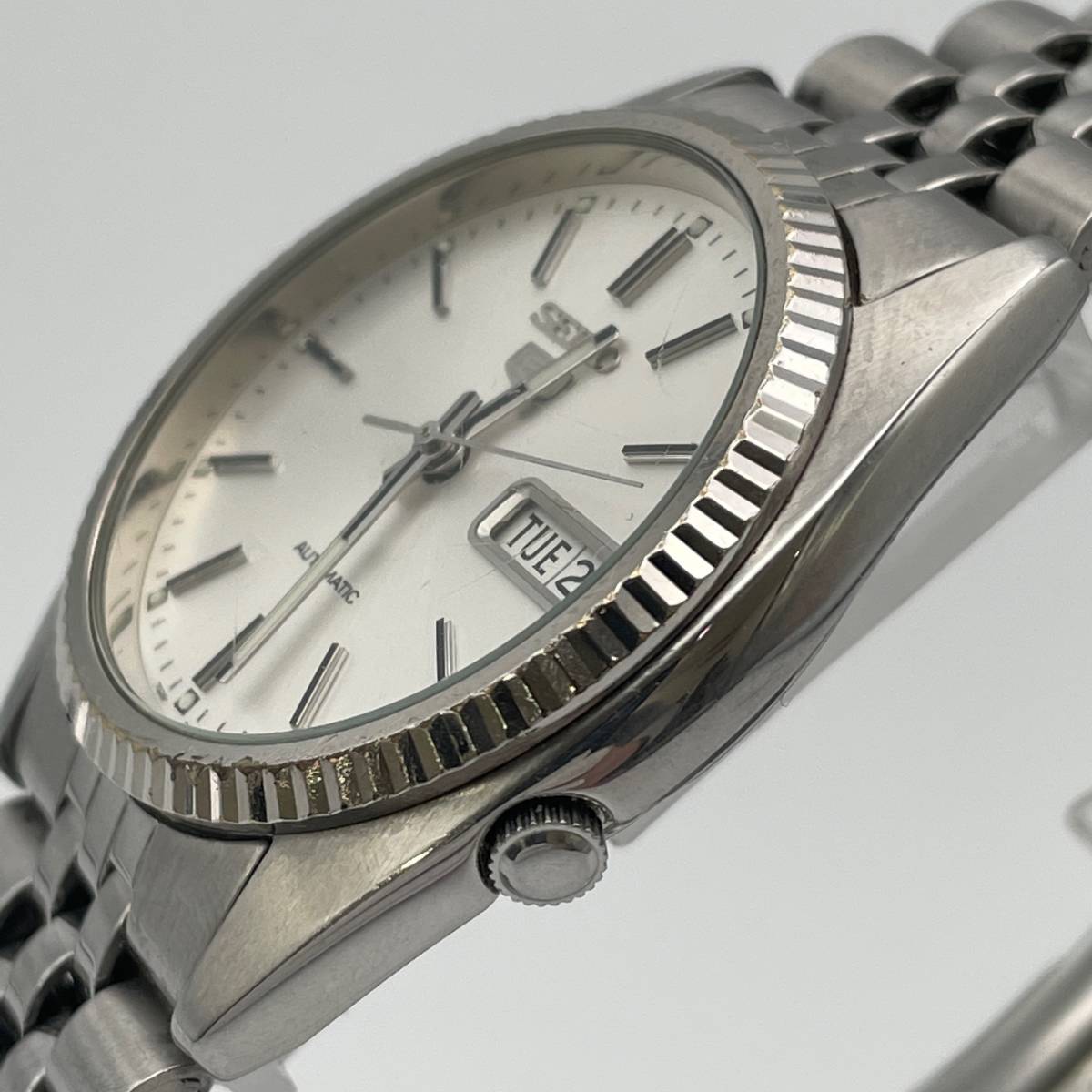 稼働品 SEIKO セイコー 5 ファイブ 7S26-3110 シルバー AT 自動巻き 