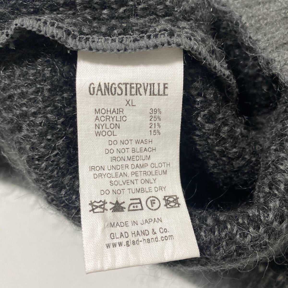 美品 gang ster ville モヘヤ ドット ハート トランプ 柄 ニット 