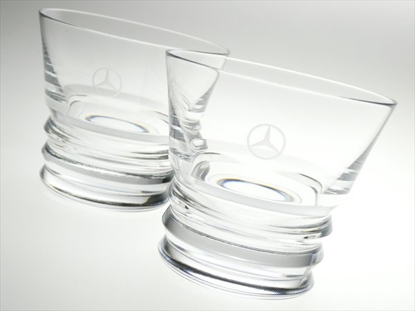 n49 Baccarat バカラ クリスタル ベガ メルセデスベンツ ロゴ ペア オールドファッション ロックグラス 2客