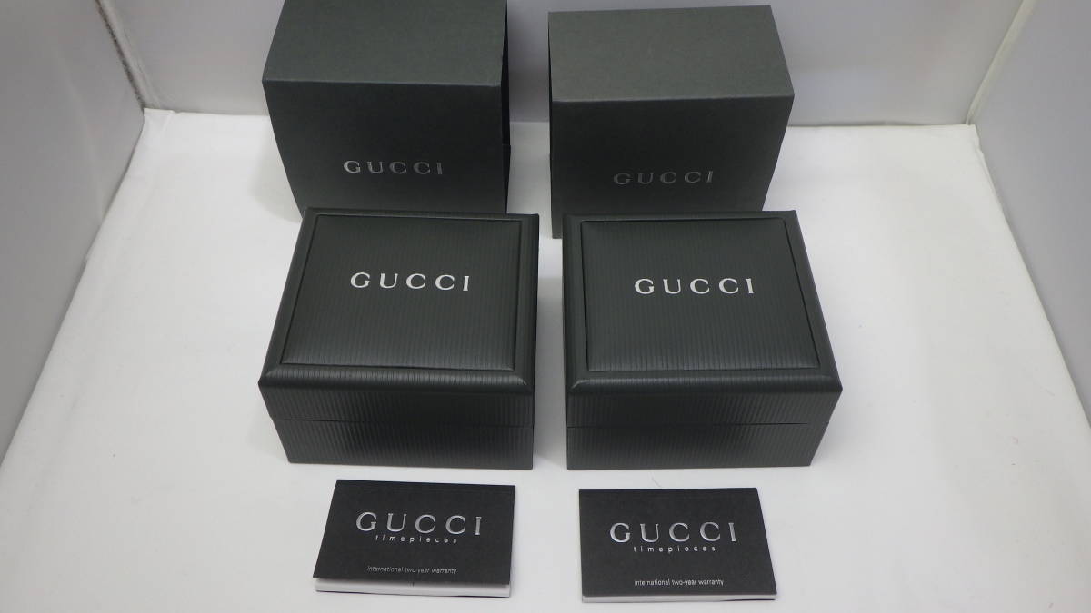M068　GUCCI　グッチ　90年代オープンギャラ付　緑角BOX　箱　2個セット
