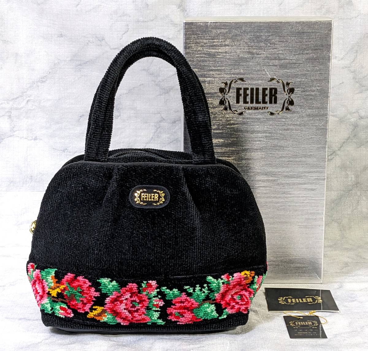 ☆FEILER/フェイラー 花柄 ミニバッグ PAK-101#10 日本製 モンリーブ 