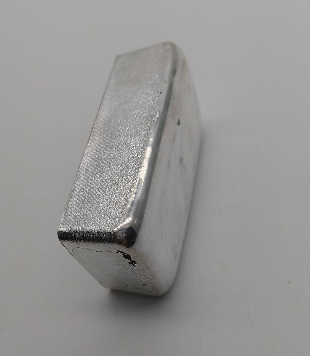 【 純銀　2００ｇ　インゴット 】 井島貴金属精錬（株）の高度な技術による精錬直後のインゴット　通し番号：Ａ2144　インフレ対策　即納