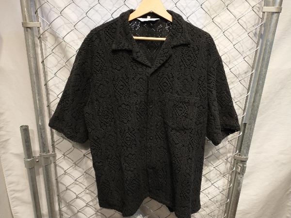 SASQUATCHfabrix KNIT LACE OPEN COLLAR SHIRT サスクワァッチ 