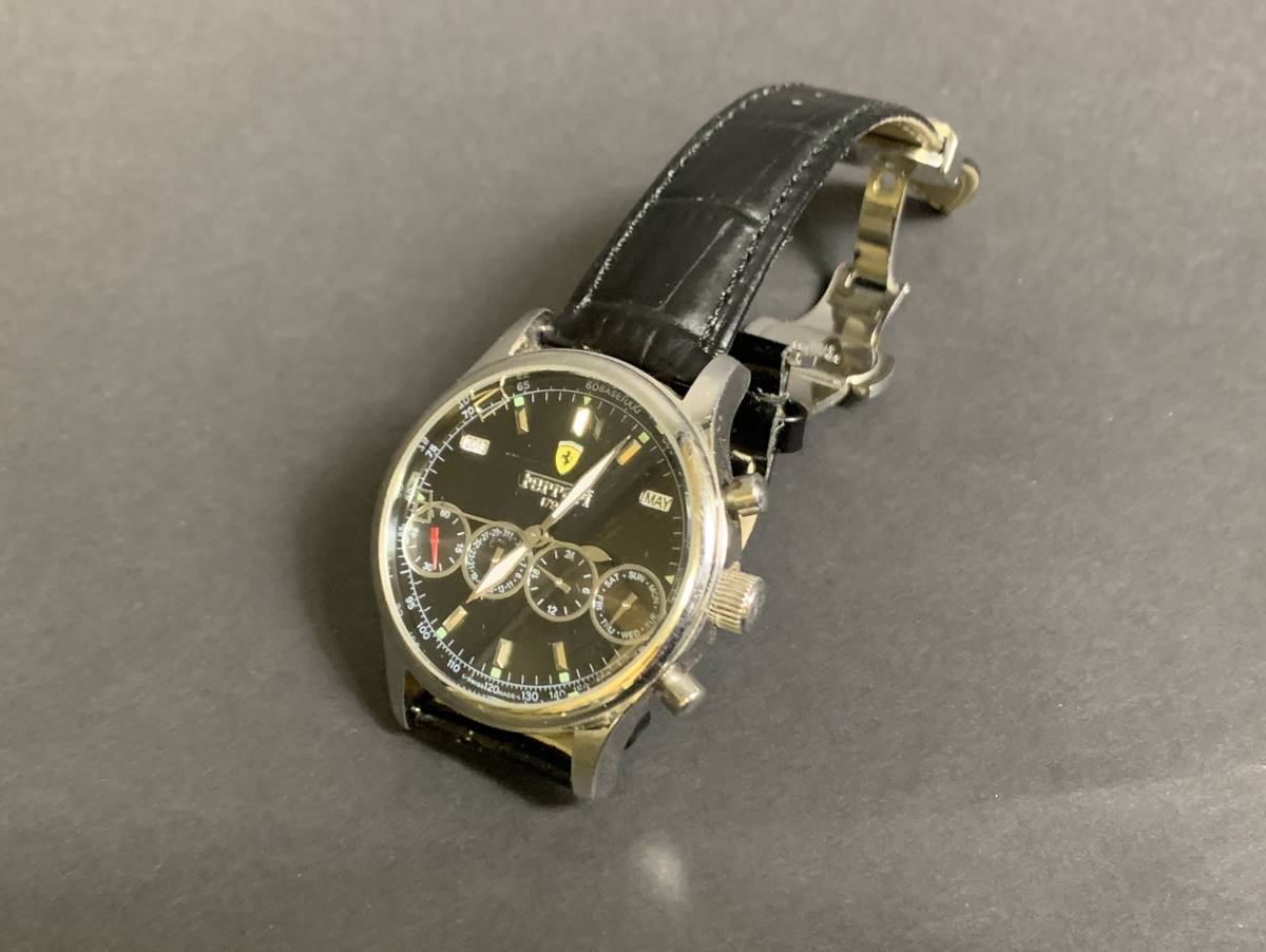 フェラーリ GENEVE250 クロノグラフ 自動巻き 裏蓋スケルトン 文字盤 