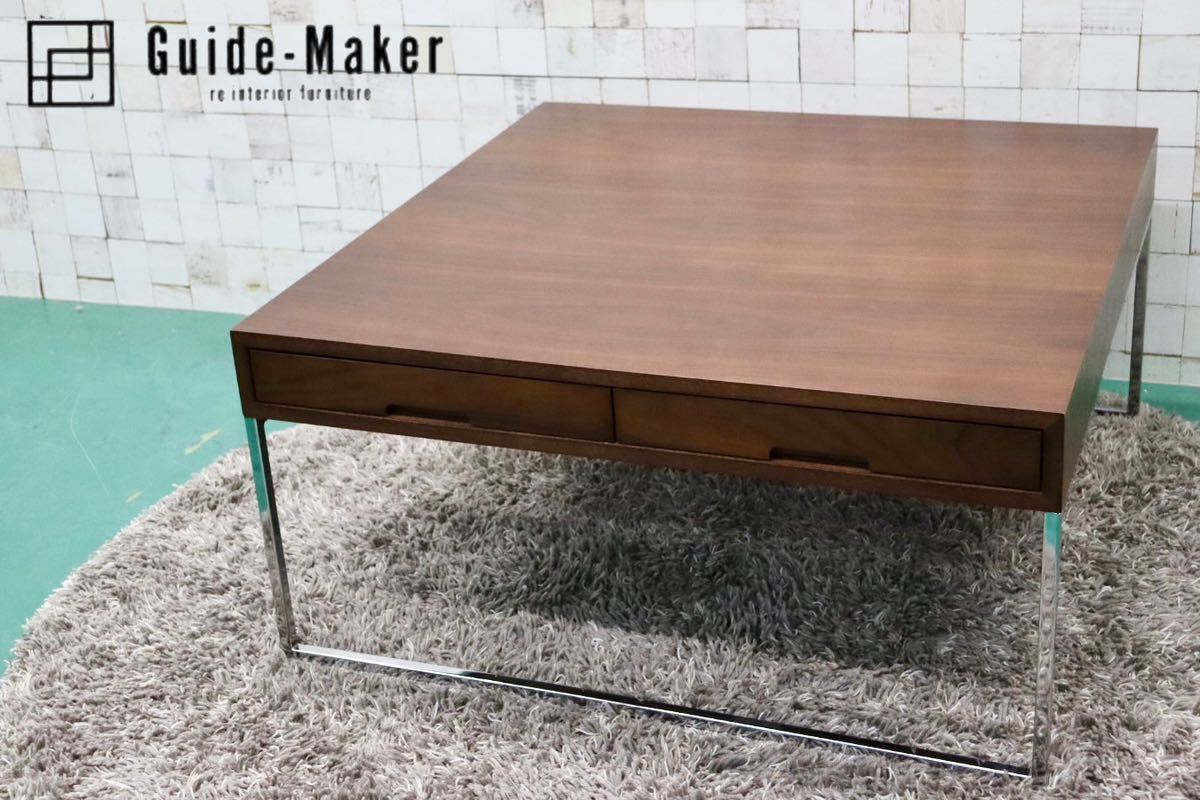GMFT380○IDC大塚家具 DM-GF016 センターテーブル ローテーブル リビングテーブル ウォールナット モダン 北欧スタイル 定価約8万 美品