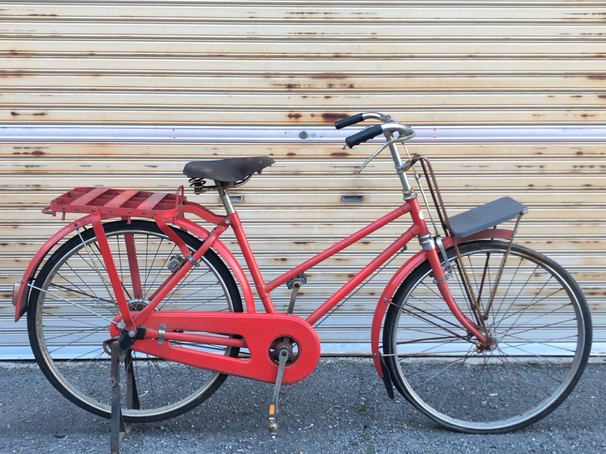 【希少】National 郵政自転車 〒マーク有ロッドブレーキ昭和レトロ 実用車 郵政自転車 実用車 - 〒マーク有ロッドブレーキ昭和レトロ 郵便 希少