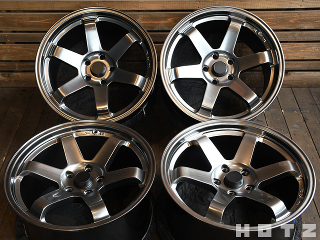 新品 4本セット】18インチ 9.5J+38 PCD 100 5穴 ☆ 6本スポーク 