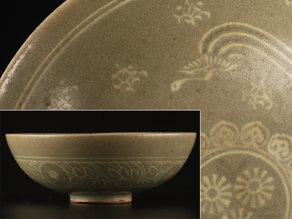 【流】朝鮮美術 高麗青磁鉢 TI985