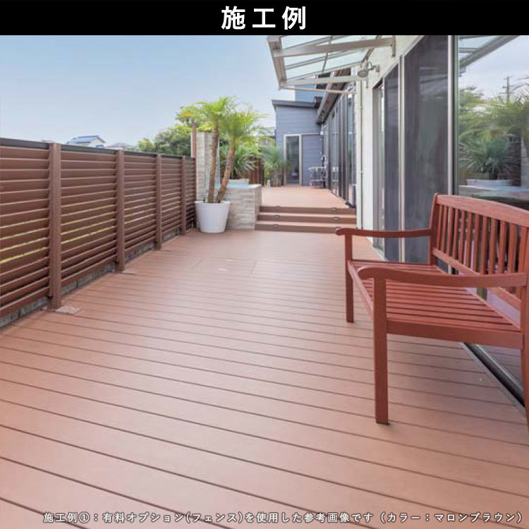ウッドデッキ 人工木 縁台 ウッドデッキ 人工木デッキ DIY 樹脂 2.0間×4尺 ベランダ 2間×4尺 セット キット 人工木