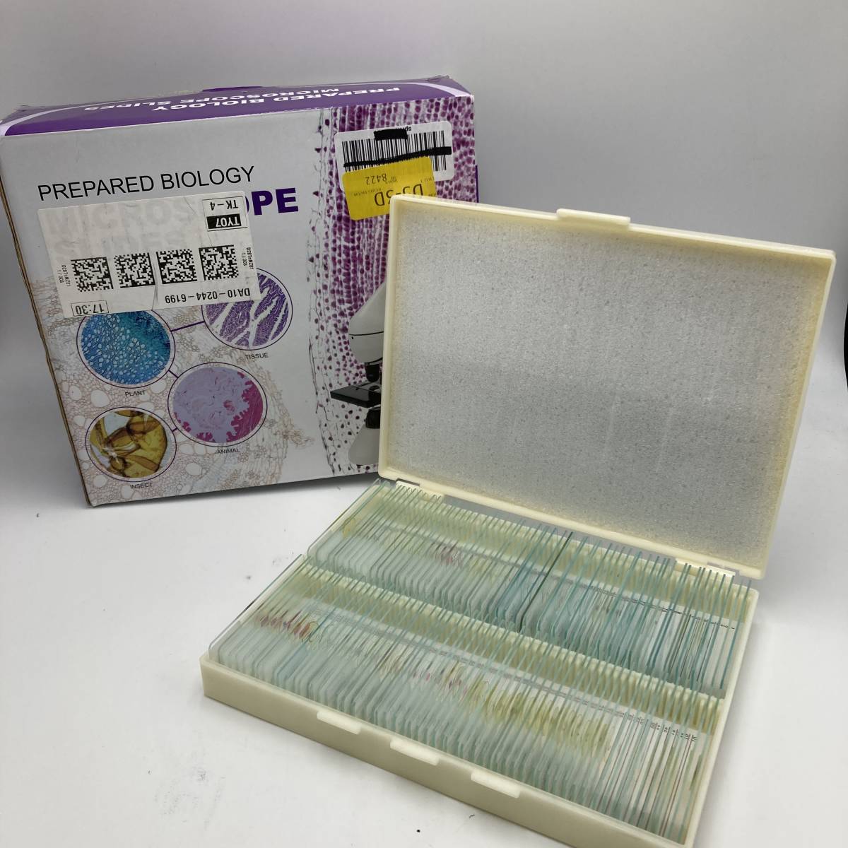 【美品】プレパラート120枚 顕微鏡観察用/Y2736-X2