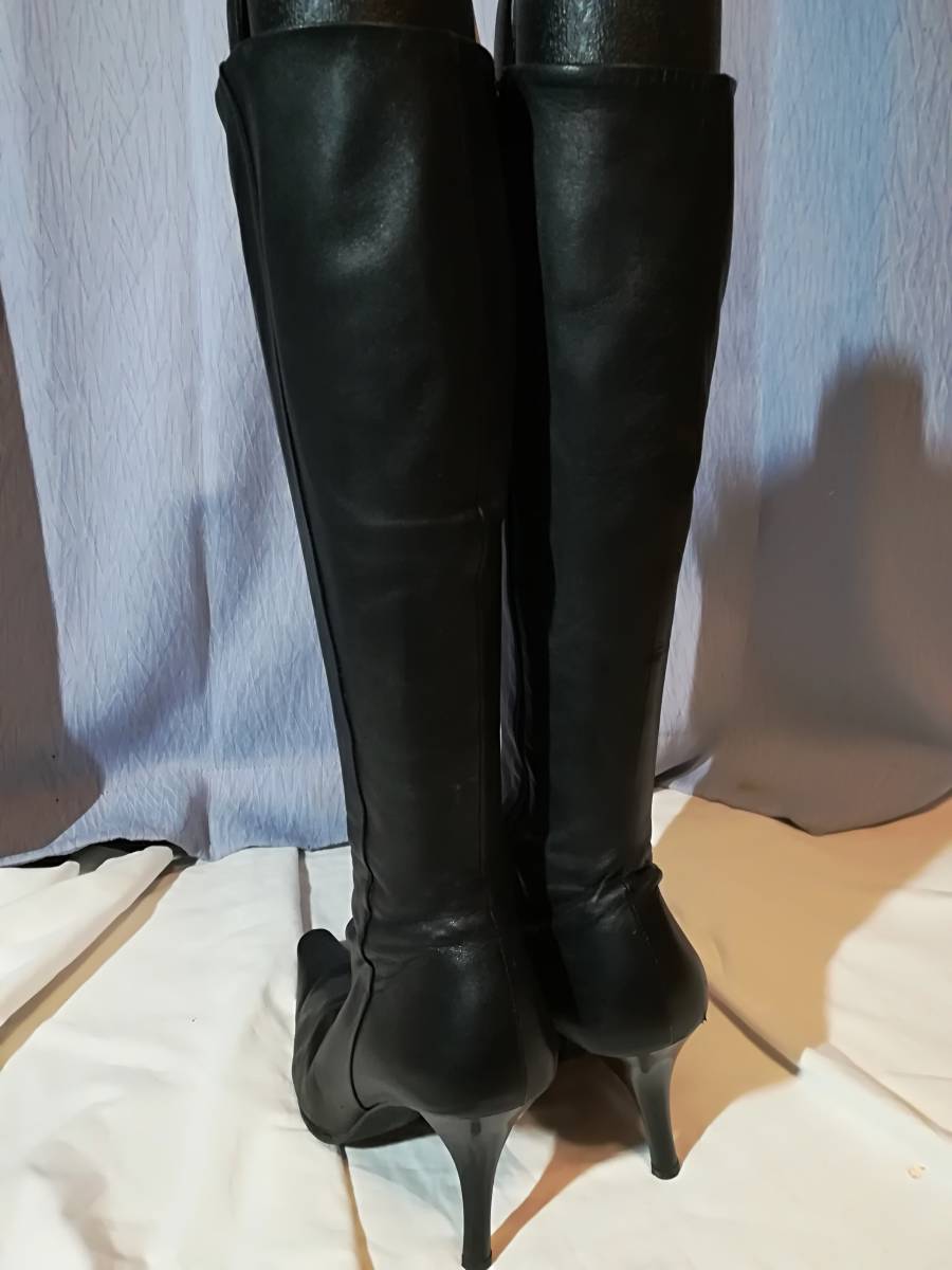 1 黒本革ロングブーツ 24 REGAL(リーガル) ロングブーツ 24 1⁄2